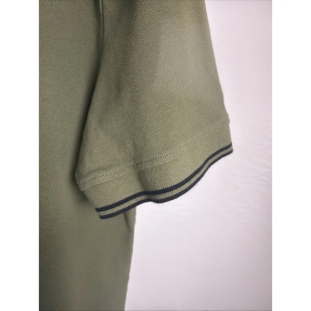 Banana Republic Polo Mens Large VTG Cotton Olive Green Short Sleeve Shirt‎ Polo
